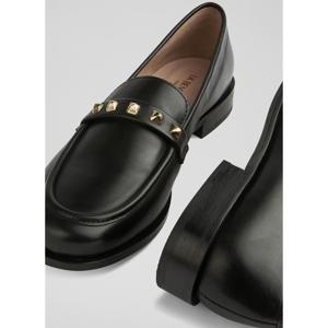 Stellar Black Leather Loafers